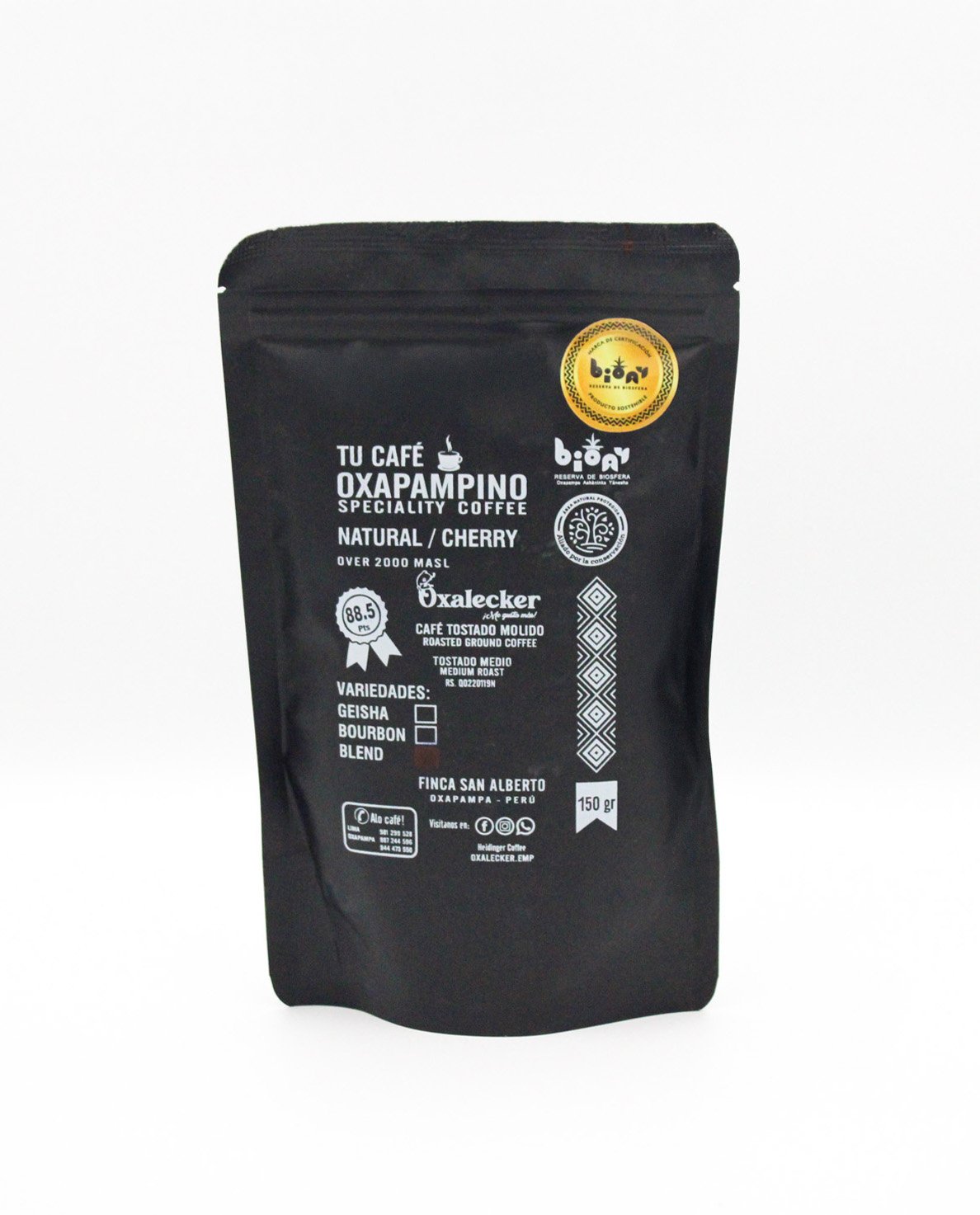 FRONTAL (26) Tu Café Oxapampino - Oxalecker - Natural Cherry 150 g. - Imagen 1