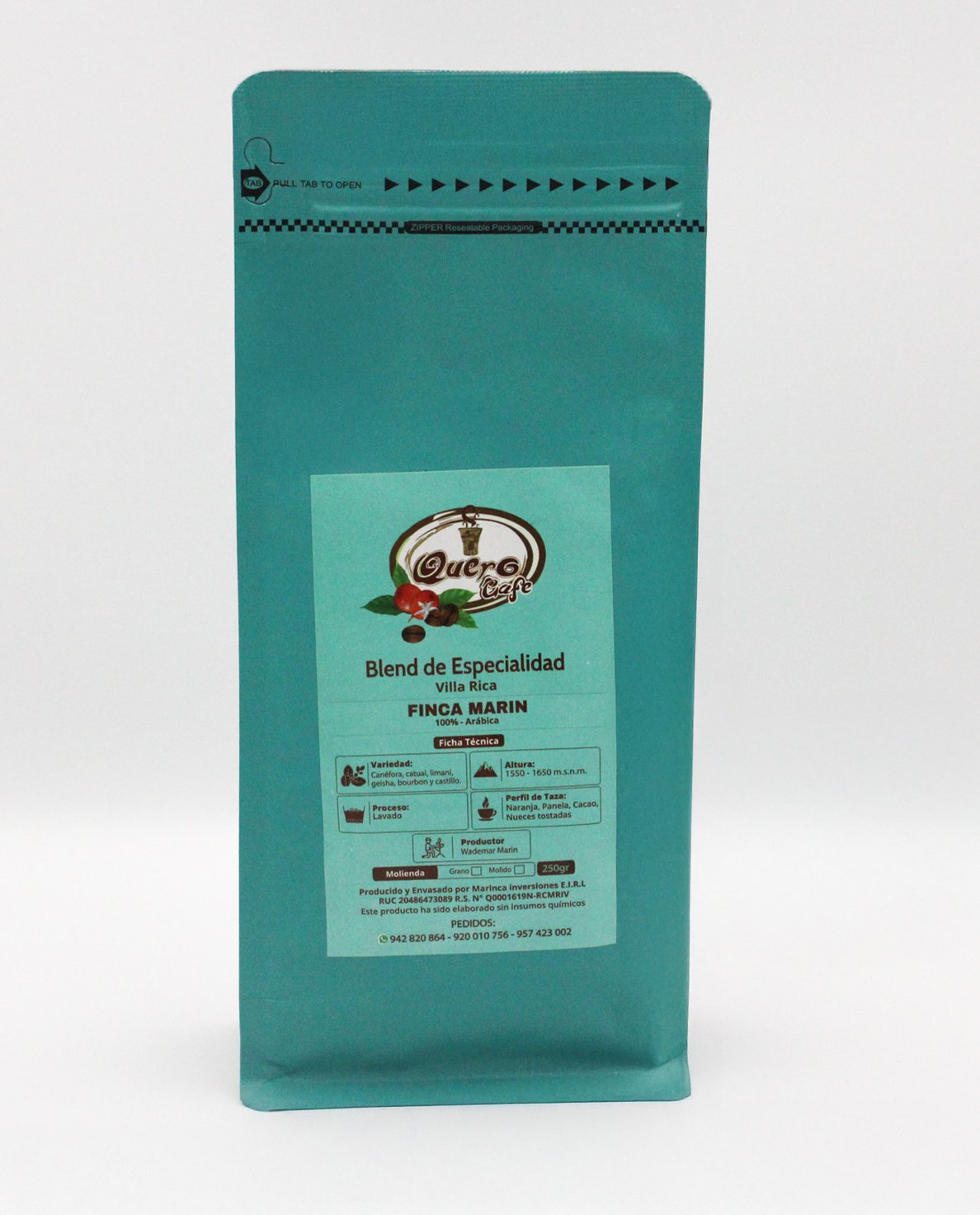 FRONTAL (32) Quero Café 250 g. - Imagen 1