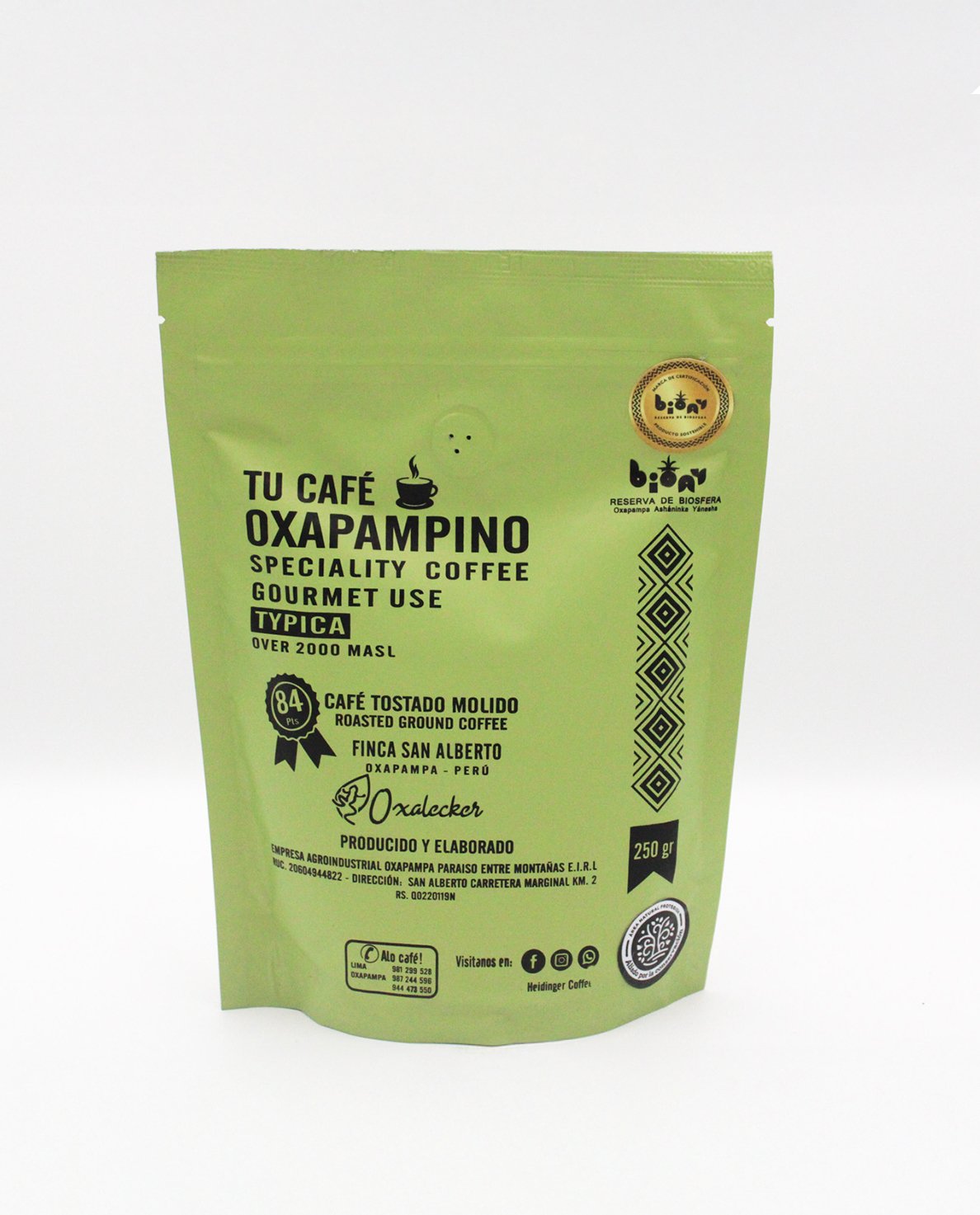 FRONTAL (33) Tu Café Oxapampino - Oxalecker- Típica 250 g. - Imagen 1